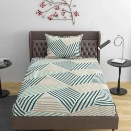 220 TC Microfiber Single Self Design Fitted (Elastic) Bedsheet-image-66
