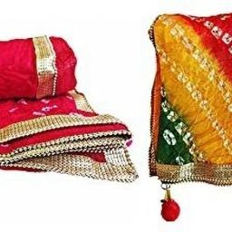 Art Silk Self Design Multicolor Women Dupatta-image-56