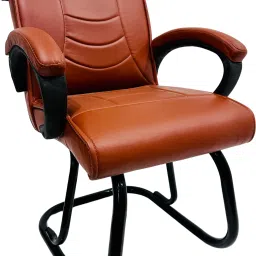 comfortable Office Chair with comfort seating experience made of iron frame Leatherette Office Arm Chair-image-3