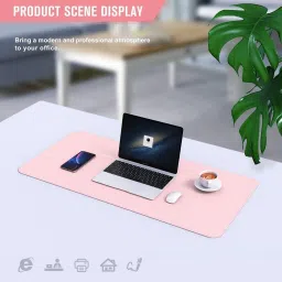 Dhruv Mart Leather Desk Pad Protector,Mouse Pad,Office Desk Mat, Non-Slip PU Leather Desk Blotter,Laptop Desk Pad,Waterproof Desk Writing Pad for Office and Home Mousepad-24