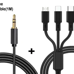 POZUB MultiplePin Fast Charging Cable Compatible with Android, Type-C &iOS +Aux Cable Charging Pad-16