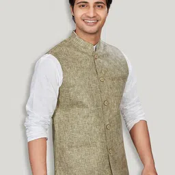 Authentics Textured Nehru Jackets image 4