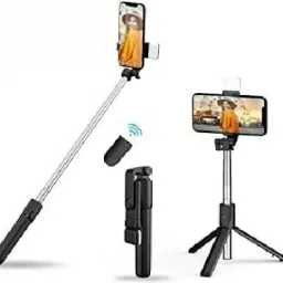 NKL Perfect Strong Selfie Stick Design with Light, Multi Purpose Use Bluetooth Remote_44 Bluetooth Selfie Stick-image-5