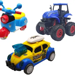 vaniha Unbreakable Four-Wheel Drive Friction Powered Diecast Toy Set-F53-picture-2
