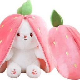 Bunny Plush Toy Rabbit Cuddly Toy Cute Strawberry Bunny Plush Soft Toy- 26 cm-11