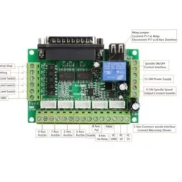 MACH3 Interface Board CNC 5 Axis with Optocoupler for Stepper Motor Driver and USB cable image 4