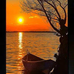 Sunrise Photo Frame | Vastu Sunrise Photo Digital Reprint 13.5 inch x 10 inch Painting-29