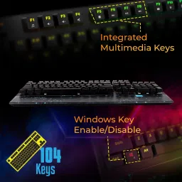 ZEBRONICS Zeb-Max Chroma Wireless Standard Gaming Keyboard Compatible with Desktop, Laptop, Mac image 3