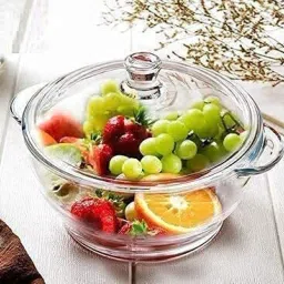 Glass Classic Casserole and Serving Bowl with Lid Serve Casserole-16