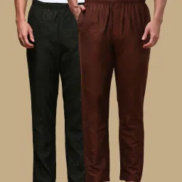Pack of 2 Men's Printed Viscose Blend Pyjama Elasticwaist with Side Pockets Men Pyjama-19