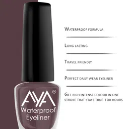 AYA Set Of 2 Long Lasting 24 Hrs & Waterproof Liquid Eyeliner 5ml Each - Brown image 2