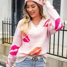 LULU & SKY Abstract Printed Pullover image 2