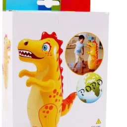 goyal traders Combo of Original Inflatable Dinosaur Hit Me Inflatable Bouncer (Yellow) Inflatable HitMe Toys image 2