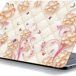 qth FLORAL LAP-3298 VINYL Reusable Laptop Skin Compatible for 15.6 inch-image-42