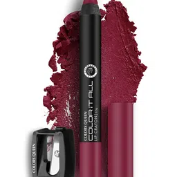 Colors Queen Color It All Non Transfer Lip Crayon With Sharpener 4 g - Dynamite Berry 07-0
