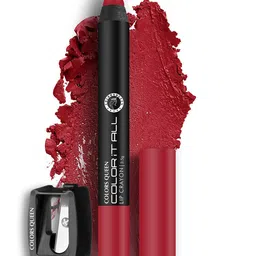 Colors Queen Color It All Non Transfer Lip Crayon With Sharpener 4 g - Smoke Red 14-17