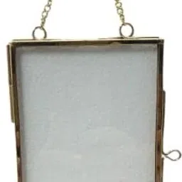 Glass Metal Hanging Picture Frame with 2Sides Glass with hanging chain 6x4inch 10 inch Glass and Metal Hanging Picture Frame-16