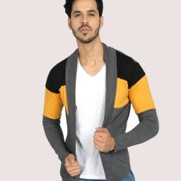 Men Jacket Style Full Sleeve Grey Shrug-image-99