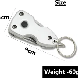 flipkart smartbuy Silver Military Keychain with Torch, Screwdriver, Knife & Bottle Opener Key Chain image 4