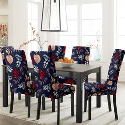 Lazi Black & Red Printed Stretchable Chair Covers-image-33