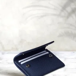 Women Casual Blue Canvas Wallet-image-29