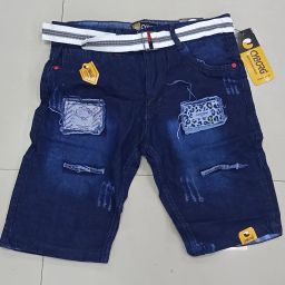 Solid Men Denim Blue Denim Shorts-image-82