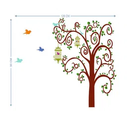 RANGOLI Assorted Bird On Tree Wall Sticker image 2