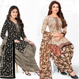 Unstitched Crepe Salwar Suit Material Self Design-image-96