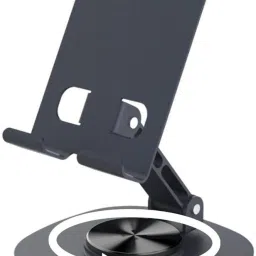 RajibTel Rotatable 360° Metal Mobile Stand Angle Adjustable Desk Phone Holder Compatible Mobile Holder-image-18