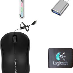 Mophonics Comfort Mouse, MousePad, C-OTG, Cable Protector (Set of 4) Combo Set-image-92