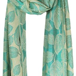 Woven Viscose Women Light Green Fancy Scarf, Scarf, Stole, Bluetooth Scarf, Faux Turtleneck Neck Cover-image-14