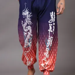 Graphic Print Polyester Men Harem Pants-image-95