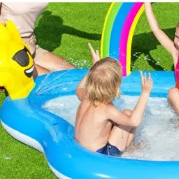 Rainbow (IND*77) Shine Paddling Pool With Free Electric Pump Inflatable Swimming Pool-image-68