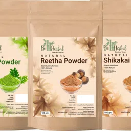 Amla+Reetha+Shikakai powder Combo Pack for Black Hair Color, Shining (3-in-1)-6