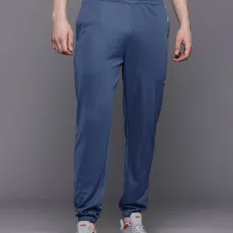 Men Washed Blue Track Pants-image-56