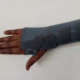 ap orthopaedic Elastic Wrist Splint For Left Hand Grey Sprain Carpal Tunnel Splint Support Wrist Support image 2