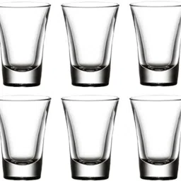 (Pack of 6) Drinking Glassware For Vodka Tequila Liquor Glass Set Glass Set Shot Glass-25