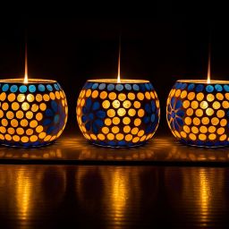 Glass 3 - Cup Tealight Holder Set-image-20