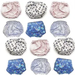 Laddu Gopal Ji Nappy Cotton Fabric with Awesome Grip (Pack of 12) 5 No. Dress-5