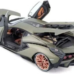 Lamborghini Sian Green Metallic (Grey) with Copper Wheels 1:32 Die cast Model Car toy for kids-48