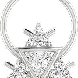 avsar Sanjivani 18kt Diamond White Gold Nose Wire-image-13