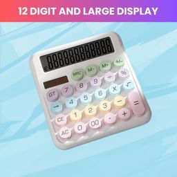 guggu Desktop Calculator, 12-Digit Large LCD and Large Buttons for Office, Homes R235 Basic Calculator-picture-10
