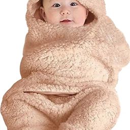 Solid Crib Hooded Baby Blanket for Mild Winter-image-3