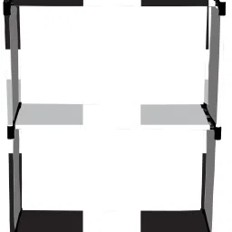 zooper French Door Print 5 Layer Simple Bookshelf/Multipurpose Rack Metal Open Book Shelf image 4