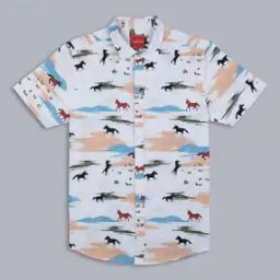 Boys Graphic Print Relaxed Fit Shirt-image-69