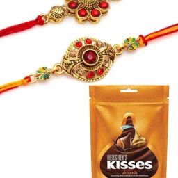 Designer RAKHI241-KISSESS Assorted Rakhi Set-image-3