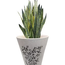 INDIA MEETS INDIA White Printed Ceramic Pot Planter-image-35