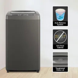 godrej 6 kg Turbo 6 Pulsator With Toughened Glass Lid Fully Automatic Top Load Grey image 2