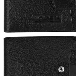 LOREM Men Abstract Textured Two Fold Wallet with SIM Card Holder image 3
