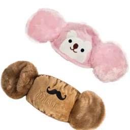 Kids Girl's and Boys Warm Winter Face Mask with Plush Ear Muffs Covers Free Size Kids Adult for Autumn Winter MUSTECH GOLDEN (5-20 YEARS) & TEDDY PINK (3-10 YEARS) Ear Muff-image-13